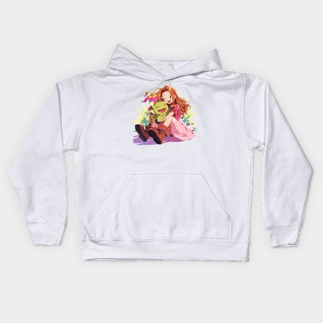 palmon and mimi Kids Hoodie by Stephanie Francoeur Art